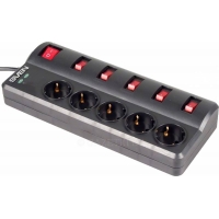 СЕТЕВОЙ ФИЛЬТР SVEN SURGE PROTECTOR FORT 5,0 M BLACK (5 РОЗЕТОК)