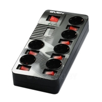 СЕТЕВОЙ ФИЛЬТР SVEN SURGE PROTECTOR FORT PRO 1,8 M (6 РОЗЕТОК), ЧЁРНЫЙ