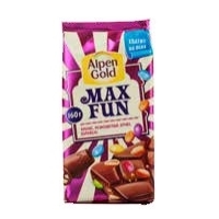 Шоколад ТМ  «Alpen gold» Max fun в ассортименте 160 rp