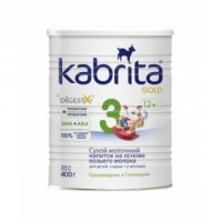 Kabrita Gold на основе козьего молока 400 г смесь молочная 3, от 12 мес.