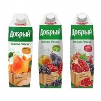 Нектар / Сок ДОБРЫЙ в ассорт.т т/пак 1л