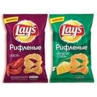 Чипсы Lays рифленые в ассорт. пак 80г