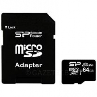 Карта памяти Silicon Power MicroSD 64 GB 10 Class + A