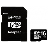 Карта памяти Silicon Power MicroSD 16 GB 4 Class + Adapter