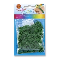 RUBBER LOOPS: НАБОР РЕЗИНОК ДЛЯ ПЛЕТЕНИЯ БРАСЛЕТОВ, ЗЕЛЕНЫЙ, 500 ШТ.