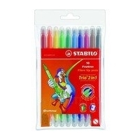 Фломастер STABILO Trio 2in1 (10шт)